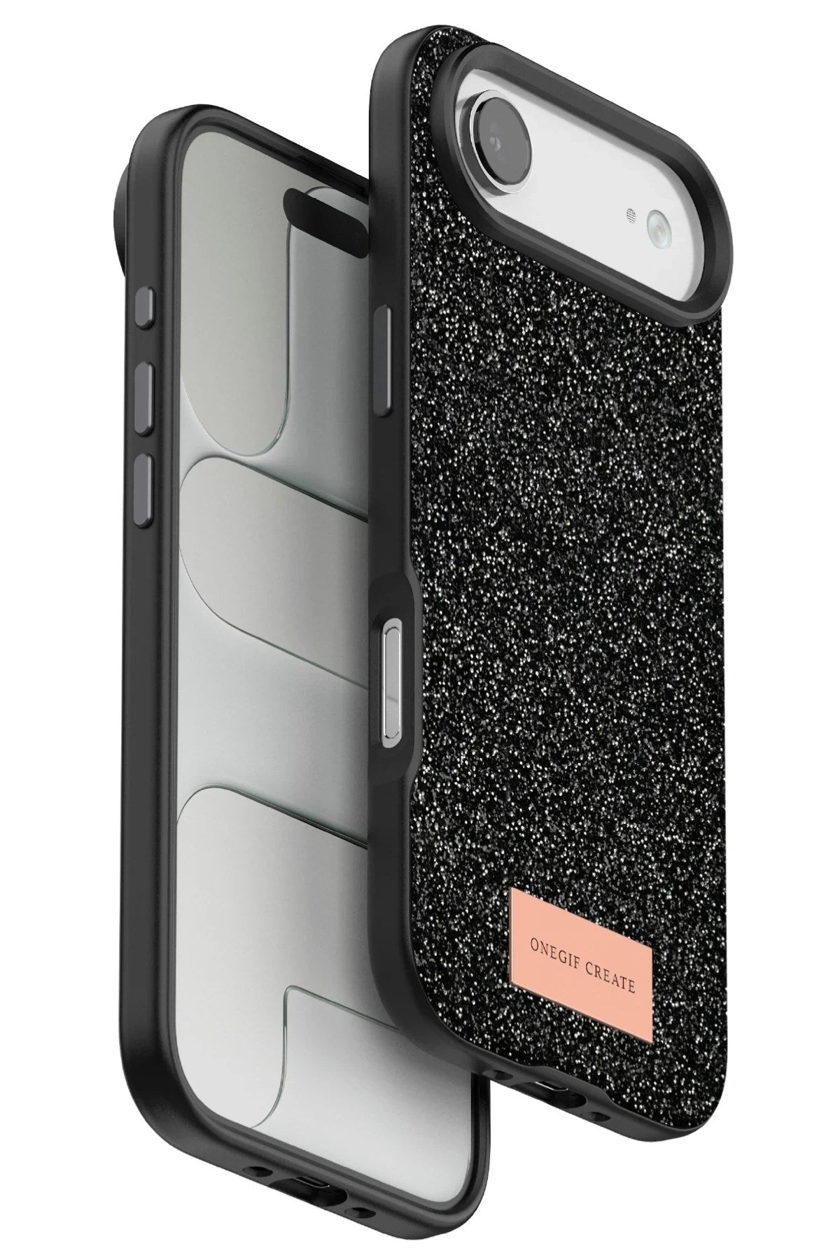 Mey İthalat® iPhone 17 Air Bright Simli Kapak - Siyah
