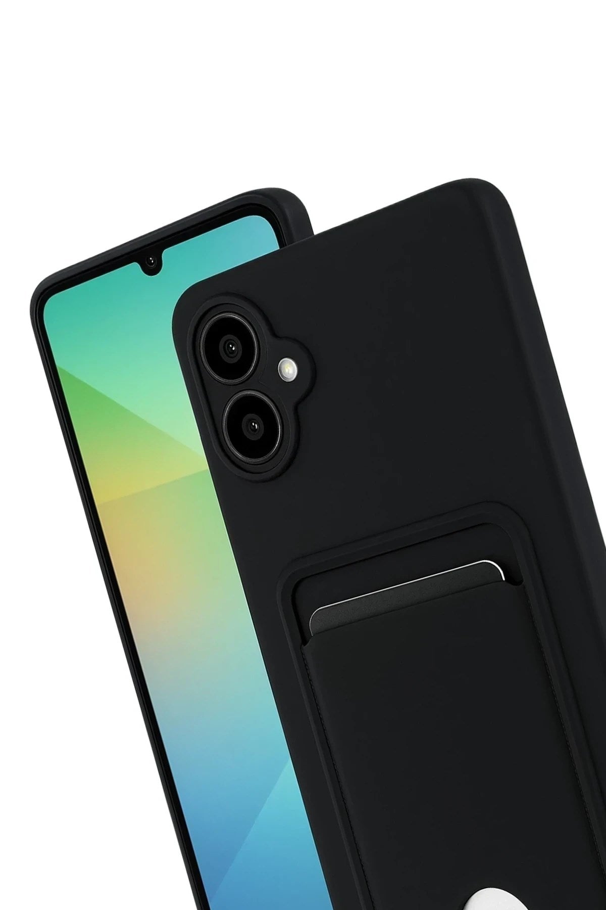 Mey İthalat® Samsung Galaxy A07 4G Kelvin Kartvizitli Silikon - Siyah