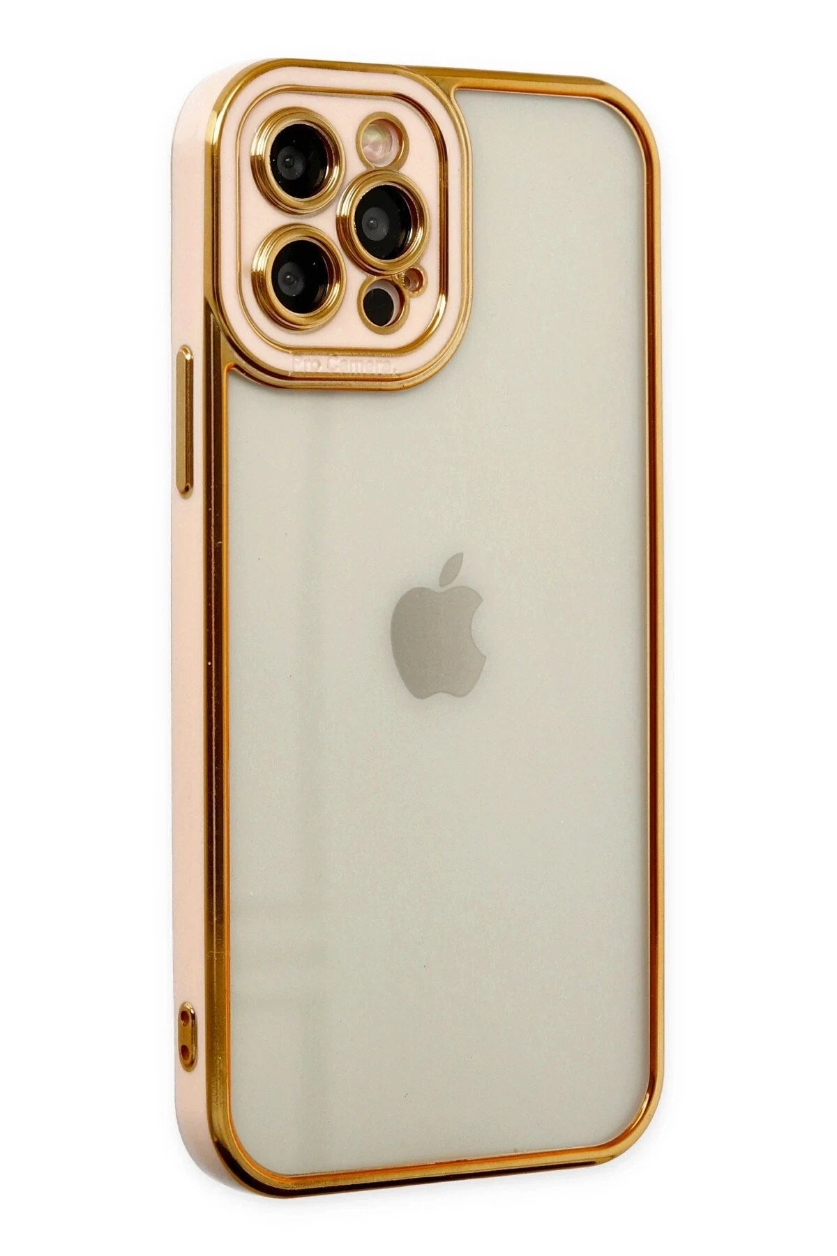 Mey İthalat® iPhone 12 Pro Max Kılıf Liva Lens Silikon - Rose