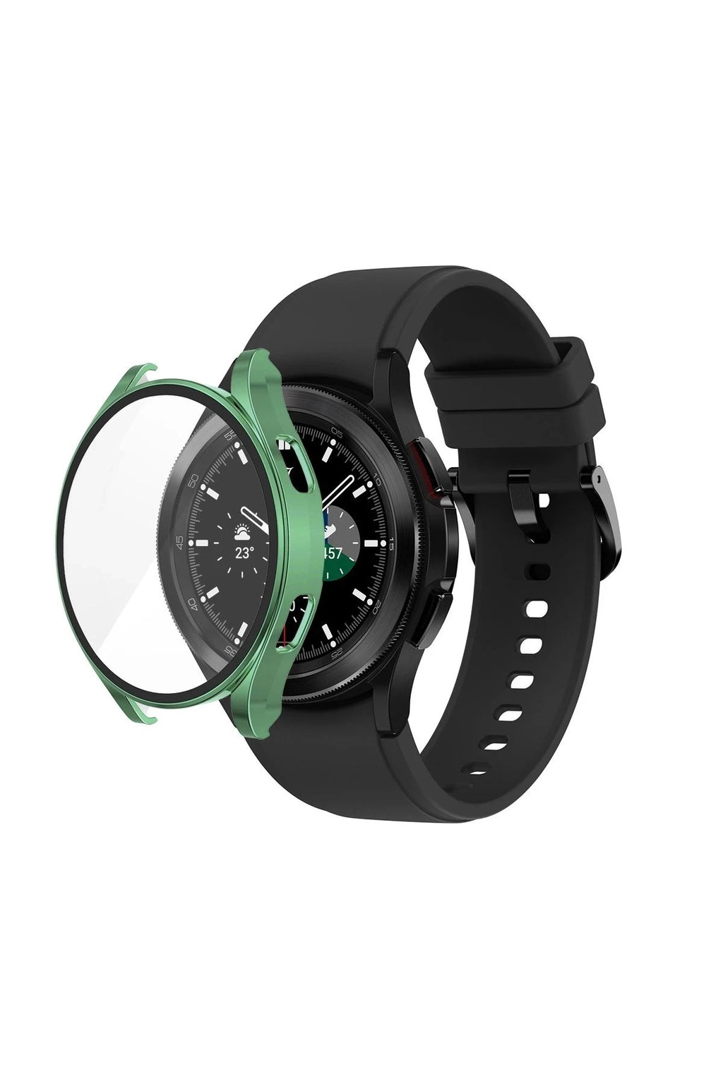 Mey İthalat® Watch 5 40mm Wall Camlı Kasa Ekran Koruyucu - Koyu Yeşil