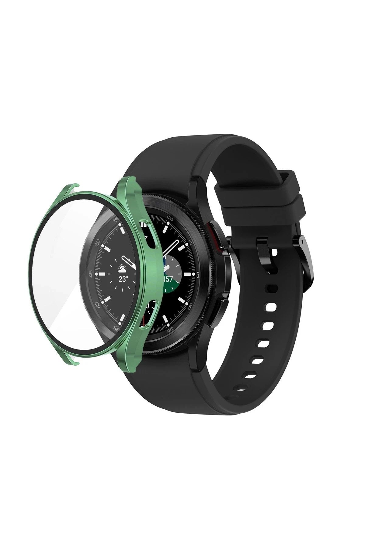 Mey İthalat® Watch 5 40mm Wall Camlı Kasa Ekran Koruyucu - Koyu Yeşil