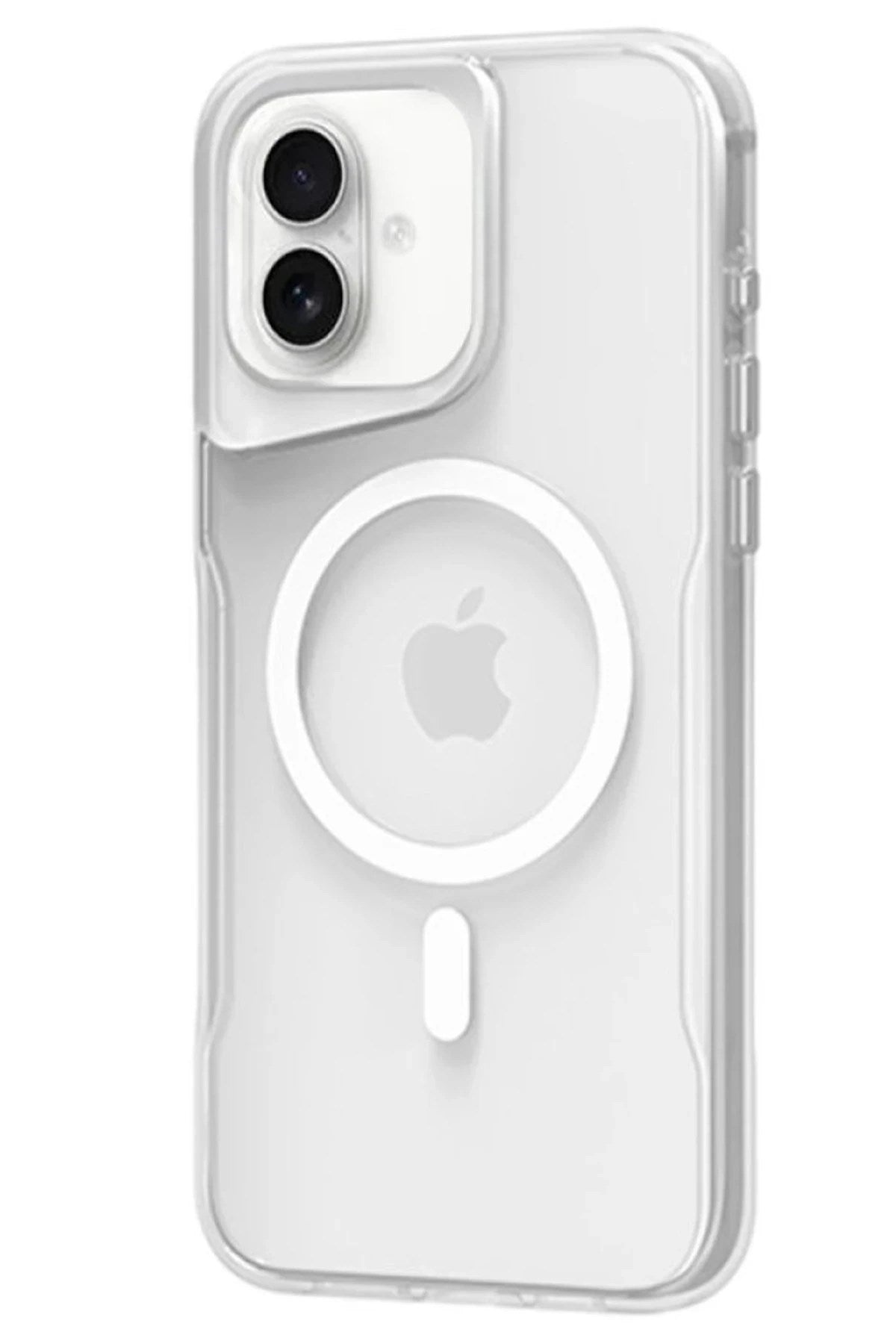 Mey İthalat® iPhone 16 Plus Kılıf PC Poso Magsafe Kapak - Şeffaf