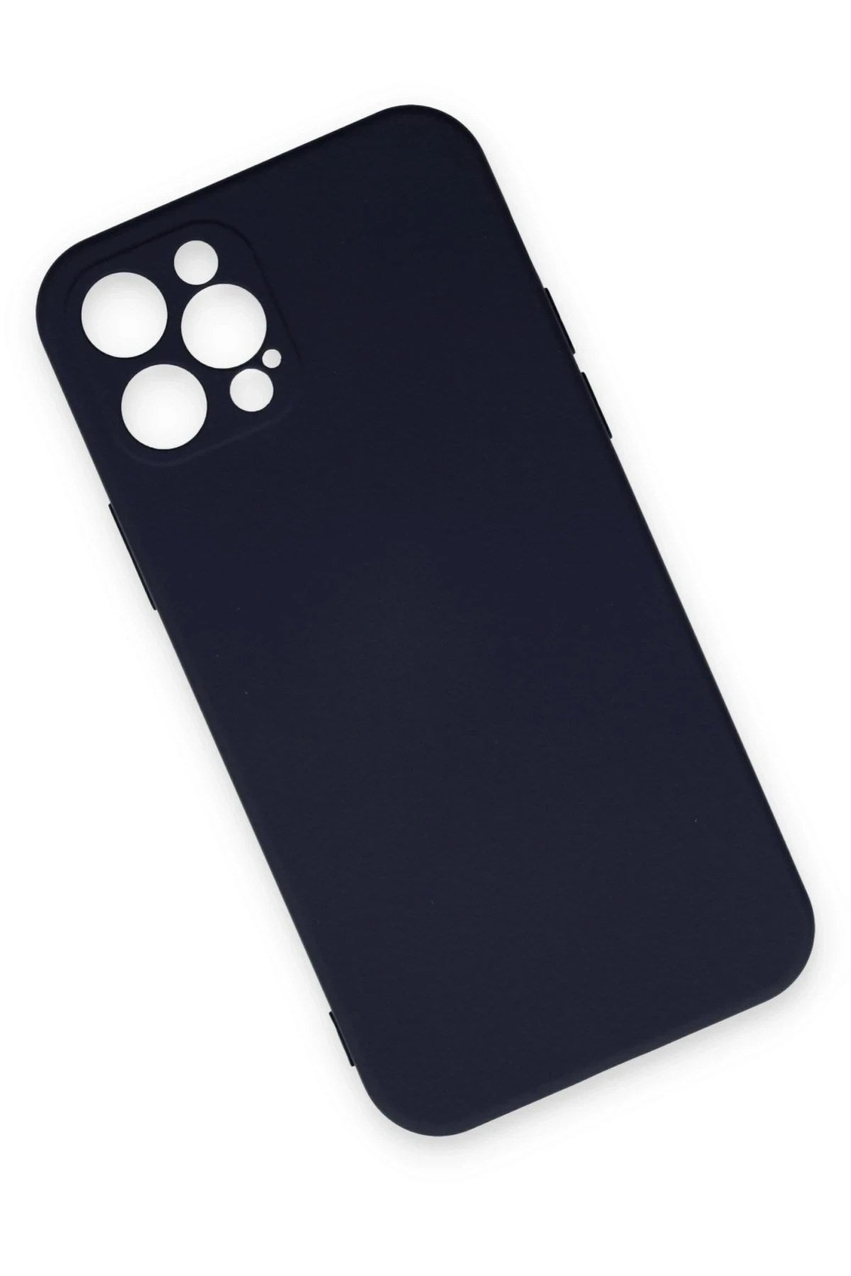 Mey İthalat® iPhone 12 Pro Max Kılıf Nano içi Kadife Silikon - Lacivert