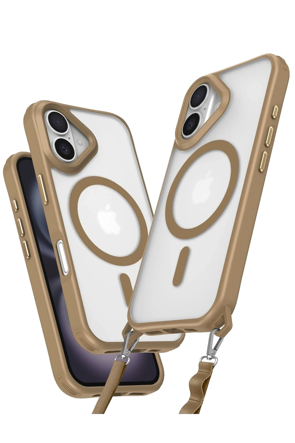 Mey İthalat® iPhone 16 Kılıf Enka Magsafe Silikon Kılıf - Desert