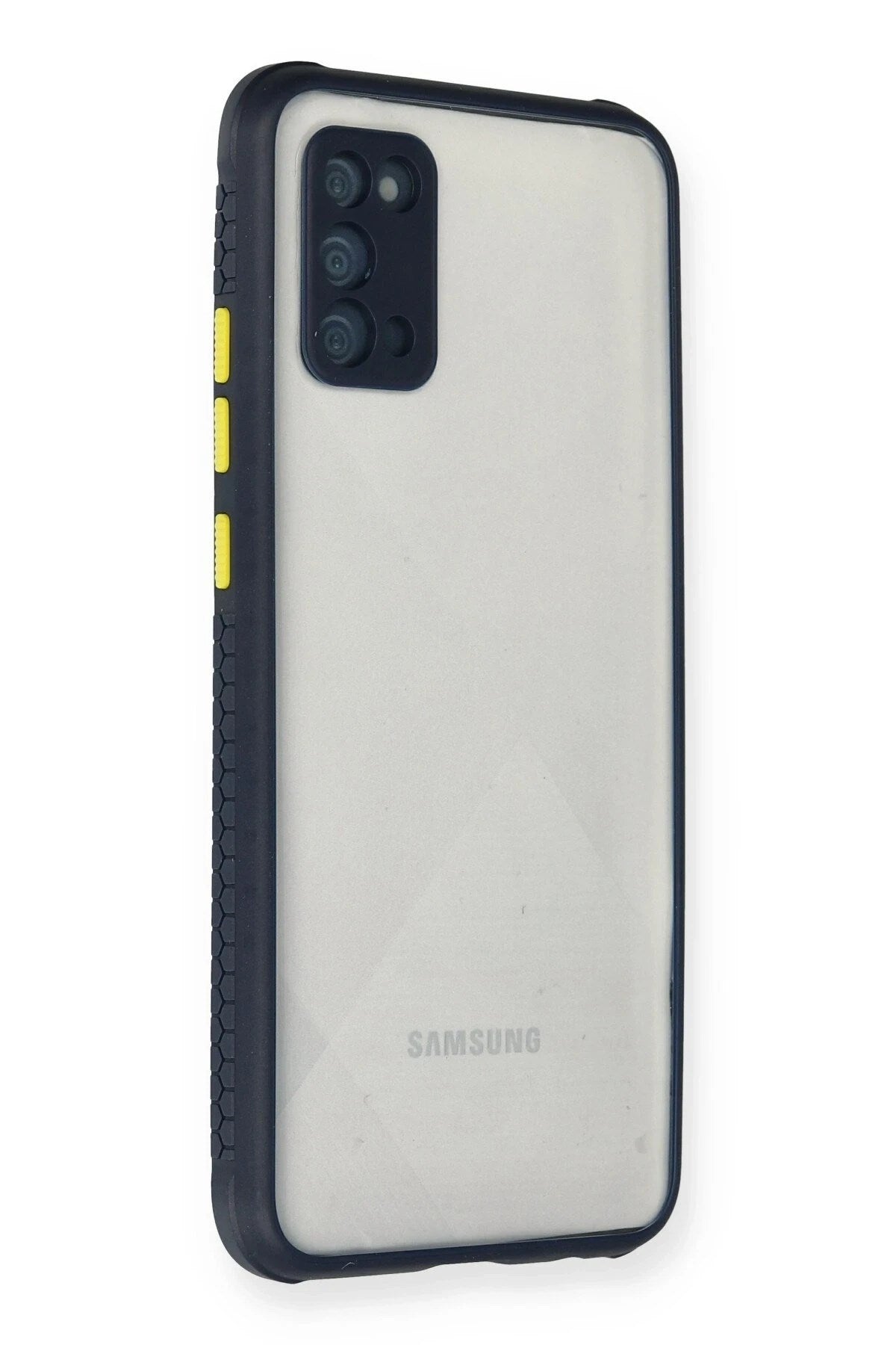 Mey İthalat® Samsung Galaxy A02S Kılıf Miami Şeffaf Silikon - Lacivert