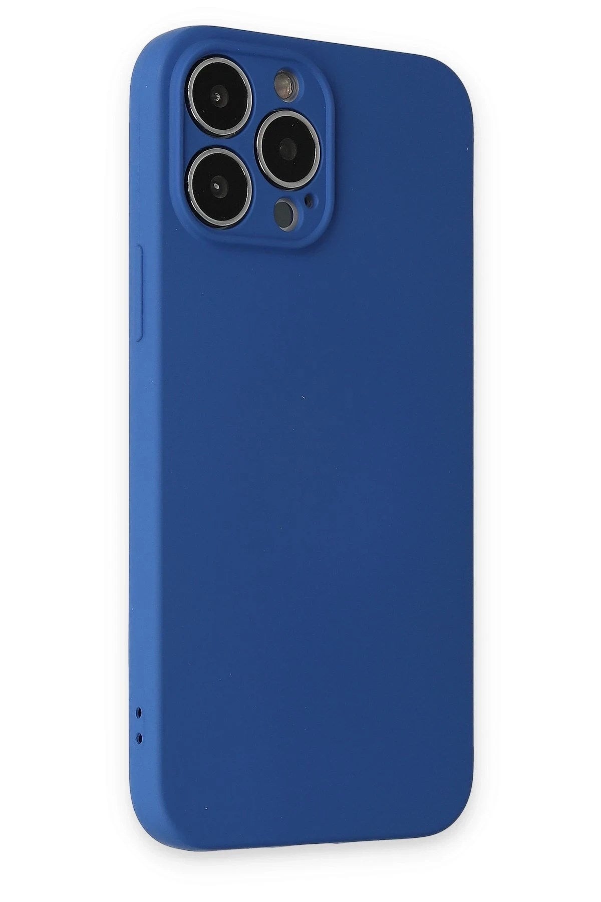 Mey İthalat® iPhone 13 Pro Kılıf Nano içi Kadife Silikon - Lacivert
