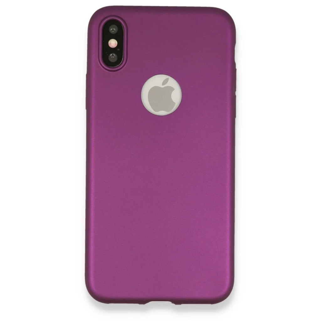Mey İthalat® iPhone X Kılıf First Silikon - Mürdüm