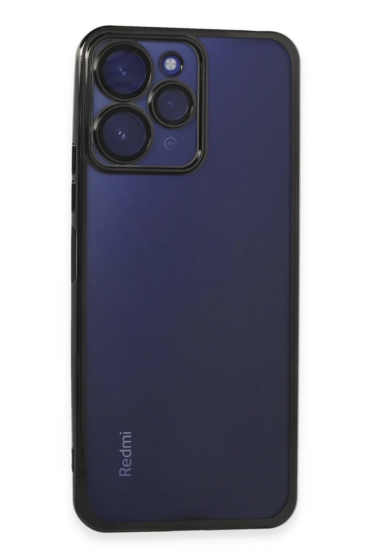 Mey İthalat® Redmi 12 Kılıf Lensli Silikon - Siyah