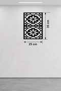 Mey İthalat® Kar Tanesi ve Barok Desenli Ahşap Duvar Tablosu - 25x35 cm Lazer Kesim Pano