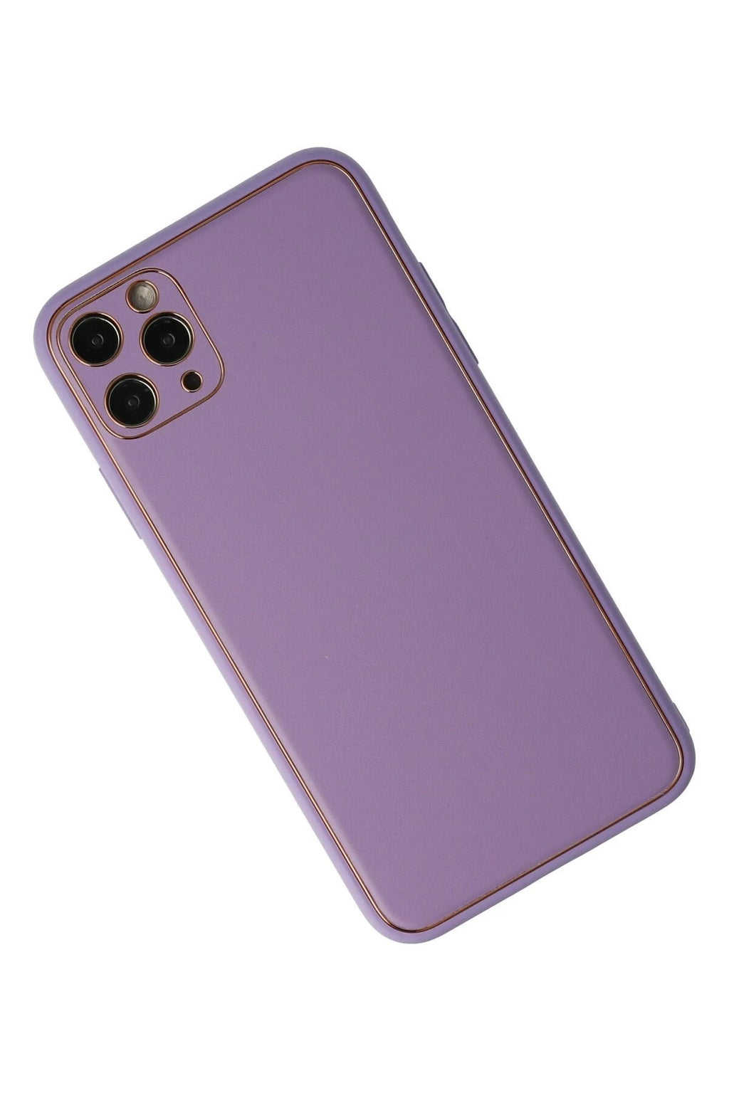 Mey İthalat® iPhone 11 Pro Max Kılıf Coco Deri Silikon Kapak - Lila
