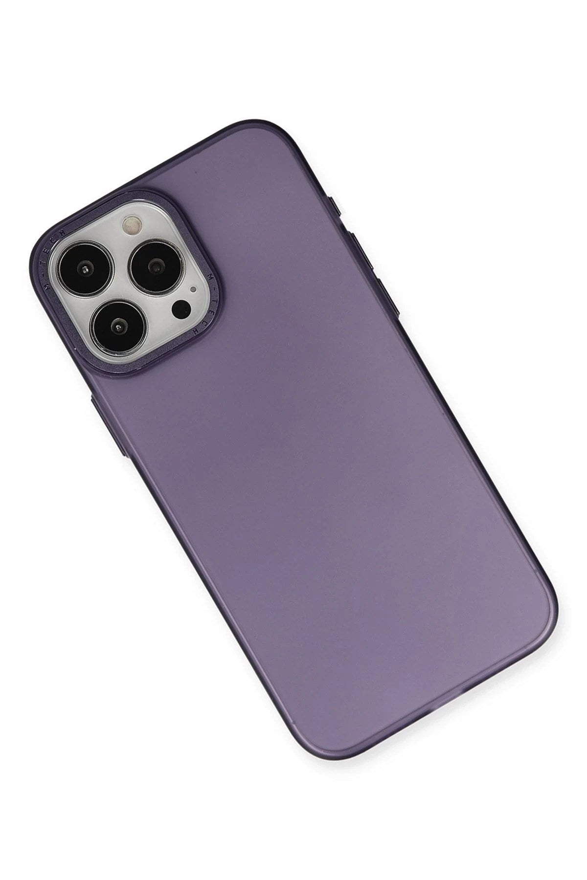 Mey İthalat® iPhone 15 Pro Kılıf Modos Metal Kapak - Derin Mor