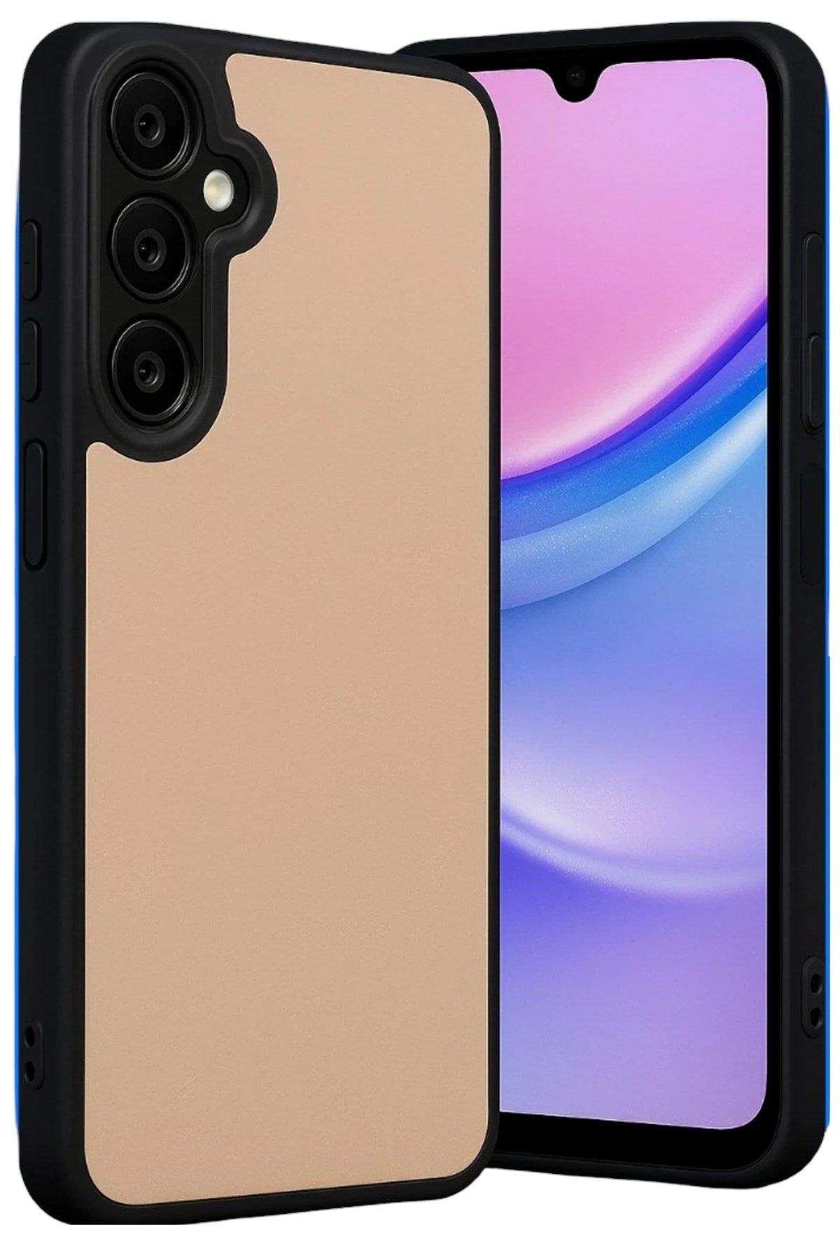 Mey İthalat® Samsung Galaxy M15 Kılıf Aras Deri Kapak - Pudra