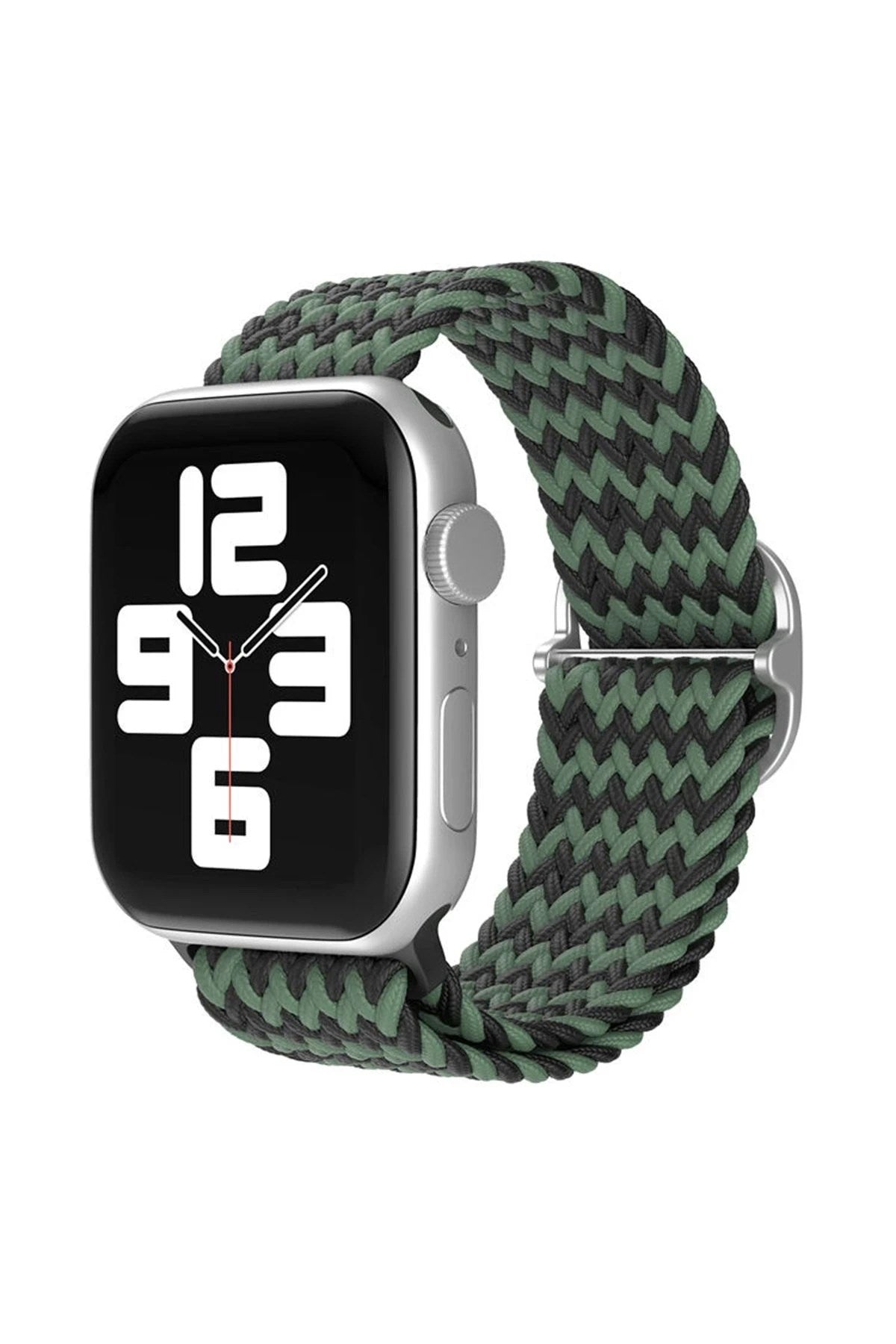 Mey İthalat® Watch 38mm Star Kordon - Zigzag Yeşil-Siyah