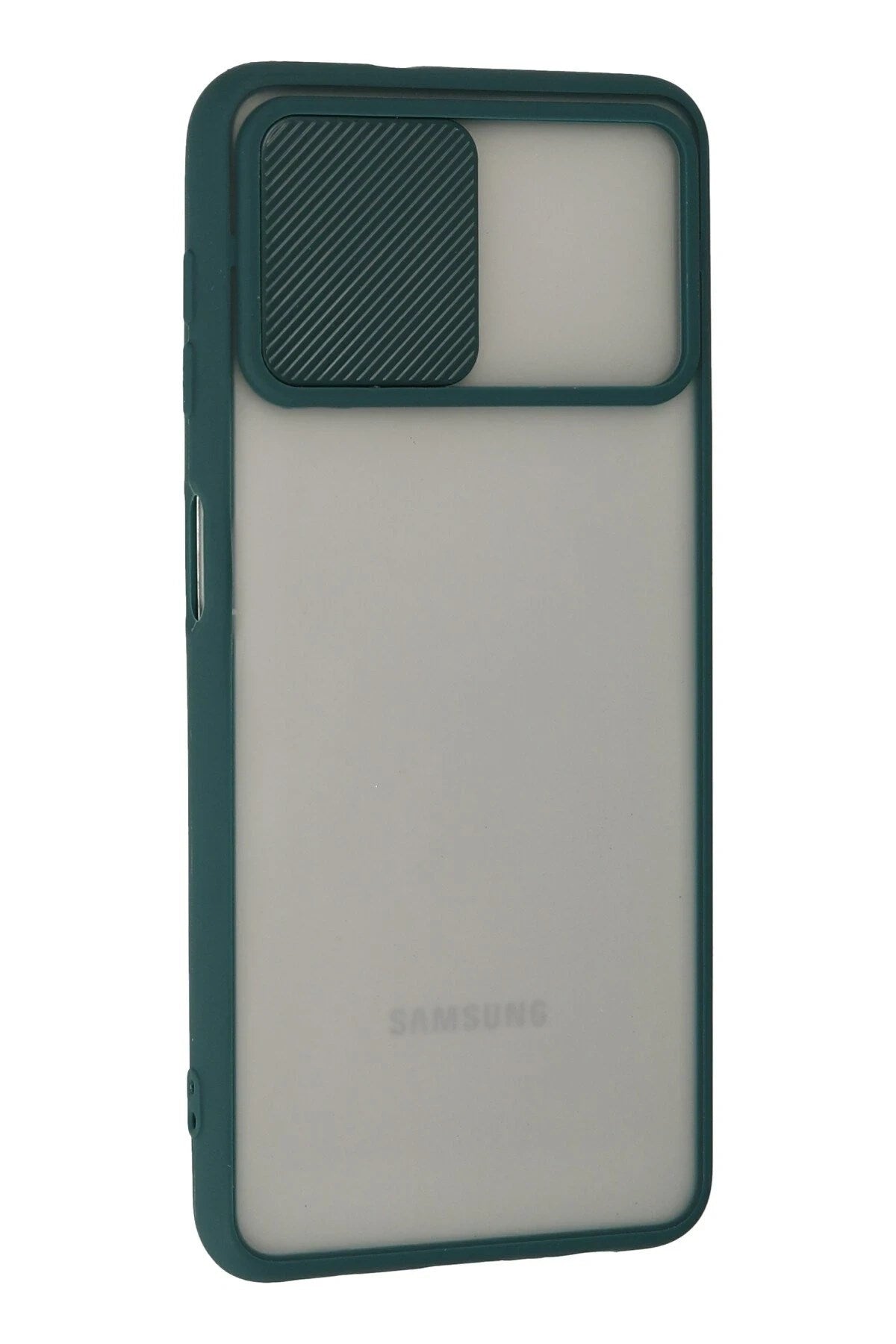 Mey İthalat® Samsung Galaxy A22 Kılıf Palm Buzlu Kamera Sürgülü Silikon - Yeşil