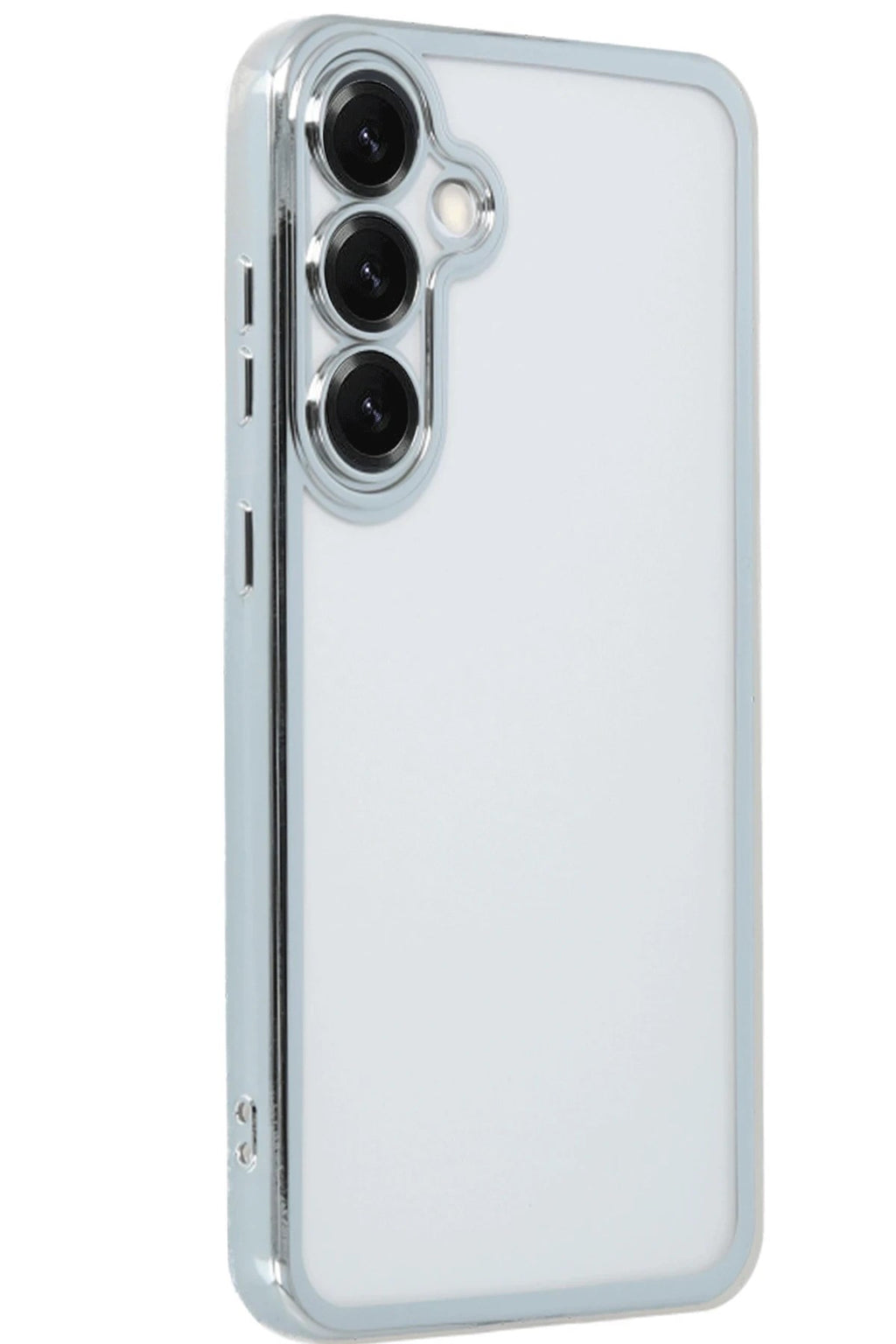 Mey İthalat® Samsung Galaxy S25 Plus Kılıf Lensli Silikon - Gümüş