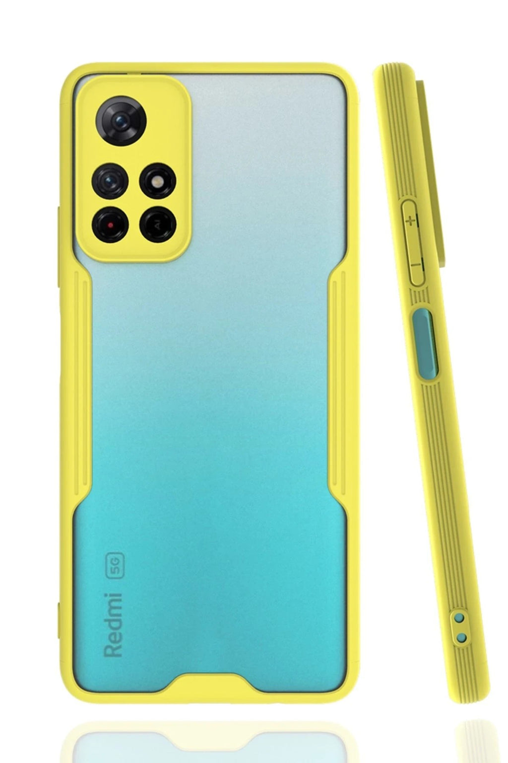 Mey İthalat® Redmi Note 11T Kılıf Platin Silikon - Sarı