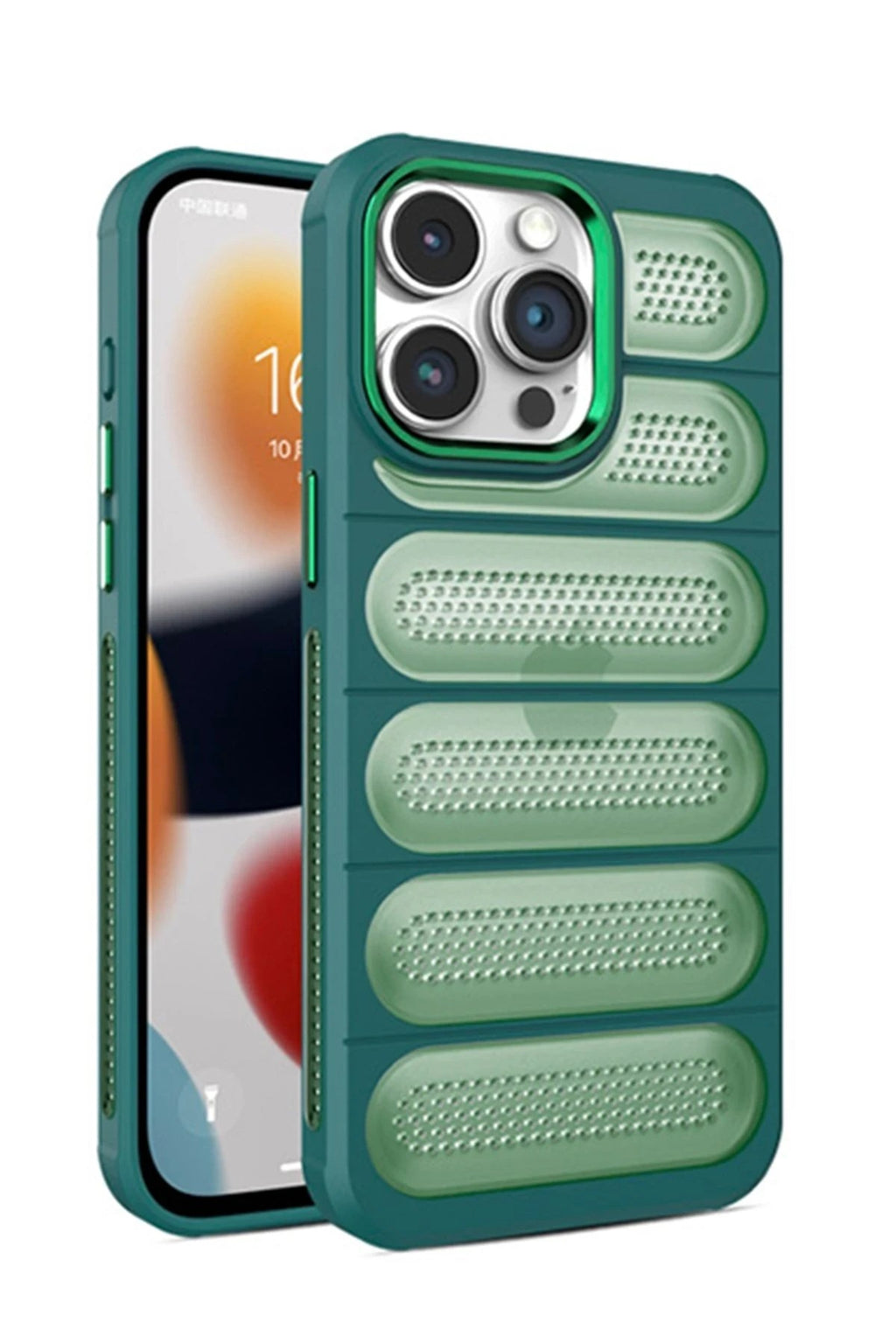 Mey İthalat® iPhone 15 Pro Max Kılıf Airmax Silikon Kapak - Koyu Yeşil
