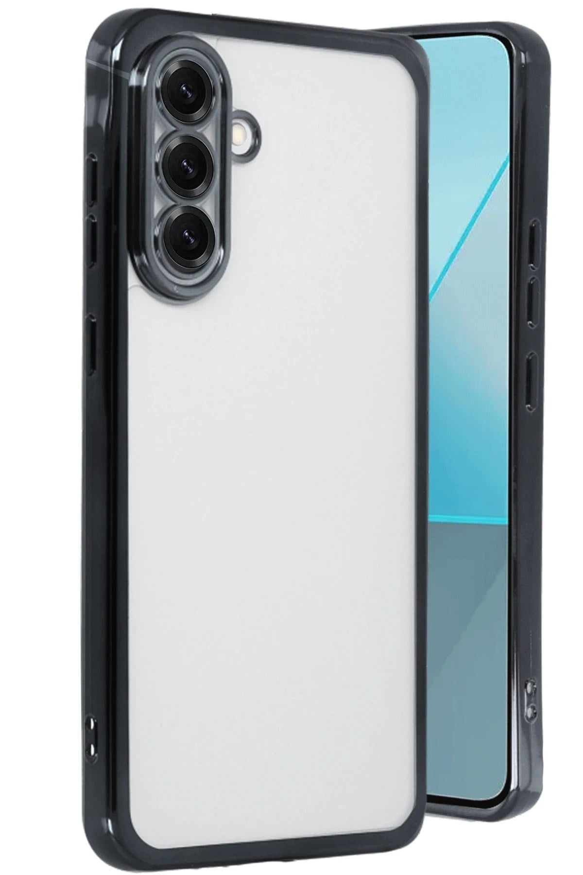 Mey İthalat® Samsung Galaxy A56 Kılıf Lensli Silikon - Siyah