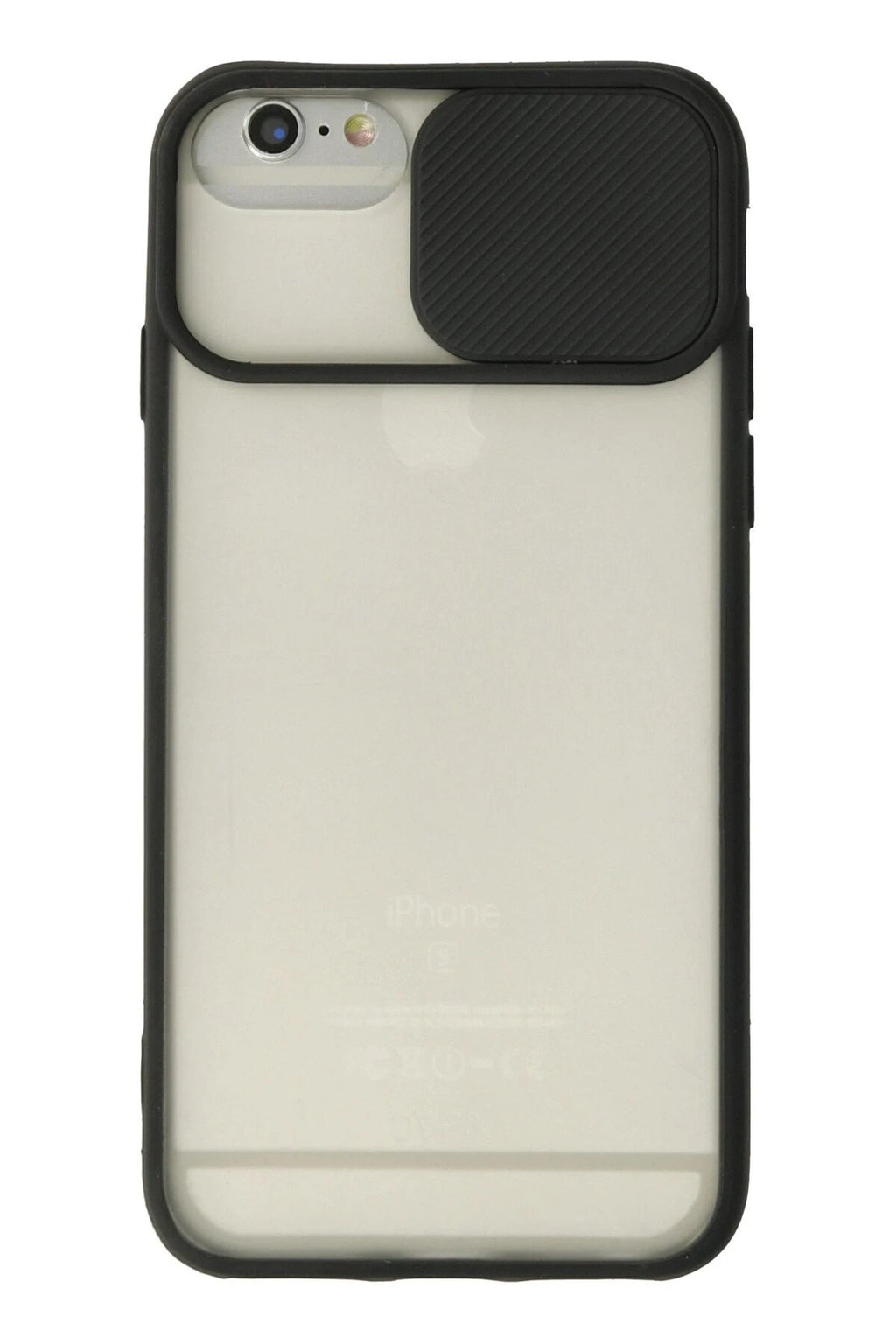 Mey İthalat® iPhone 6 Plus Kılıf Palm Buzlu Kamera Sürgülü Silikon - Siyah