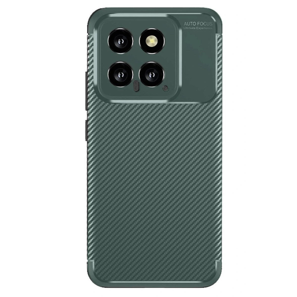 Mey İthalat® Mi 14T Kılıf Auto Focus Karbon Kapak - Koyu Yeşil