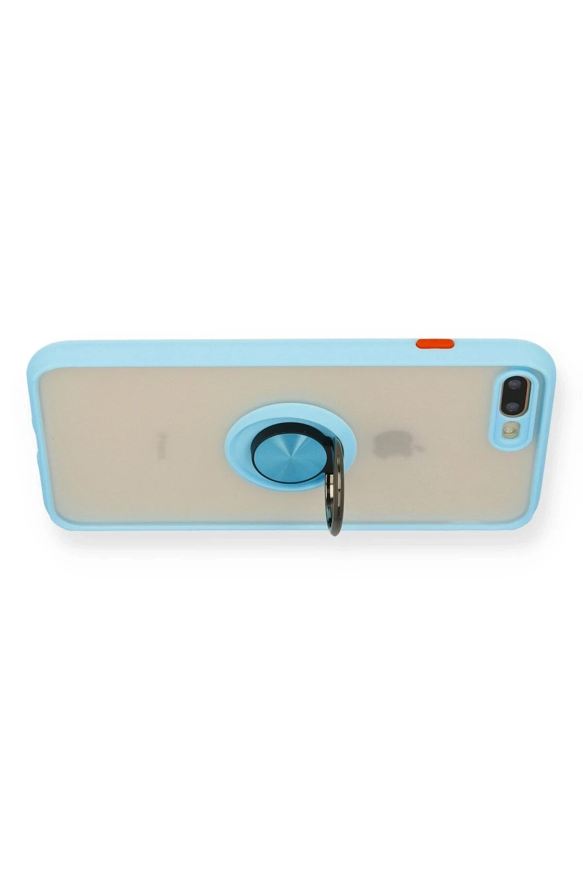 Mey İthalat® iPhone 7 Plus Kılıf Montreal Yüzüklü Silikon Kapak - Buz Mavi
