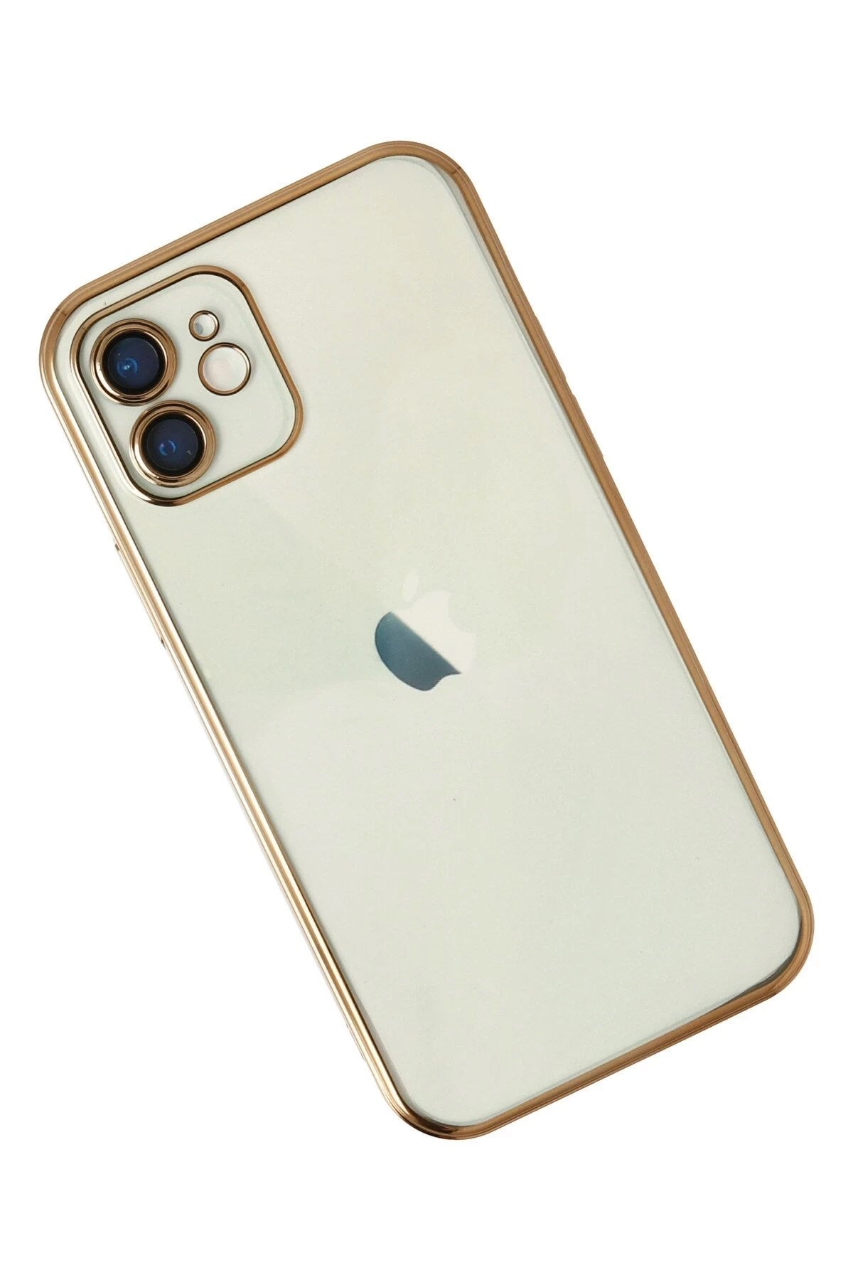 Mey İthalat® iPhone 11 Kılıf Lensli Silikon - Gold