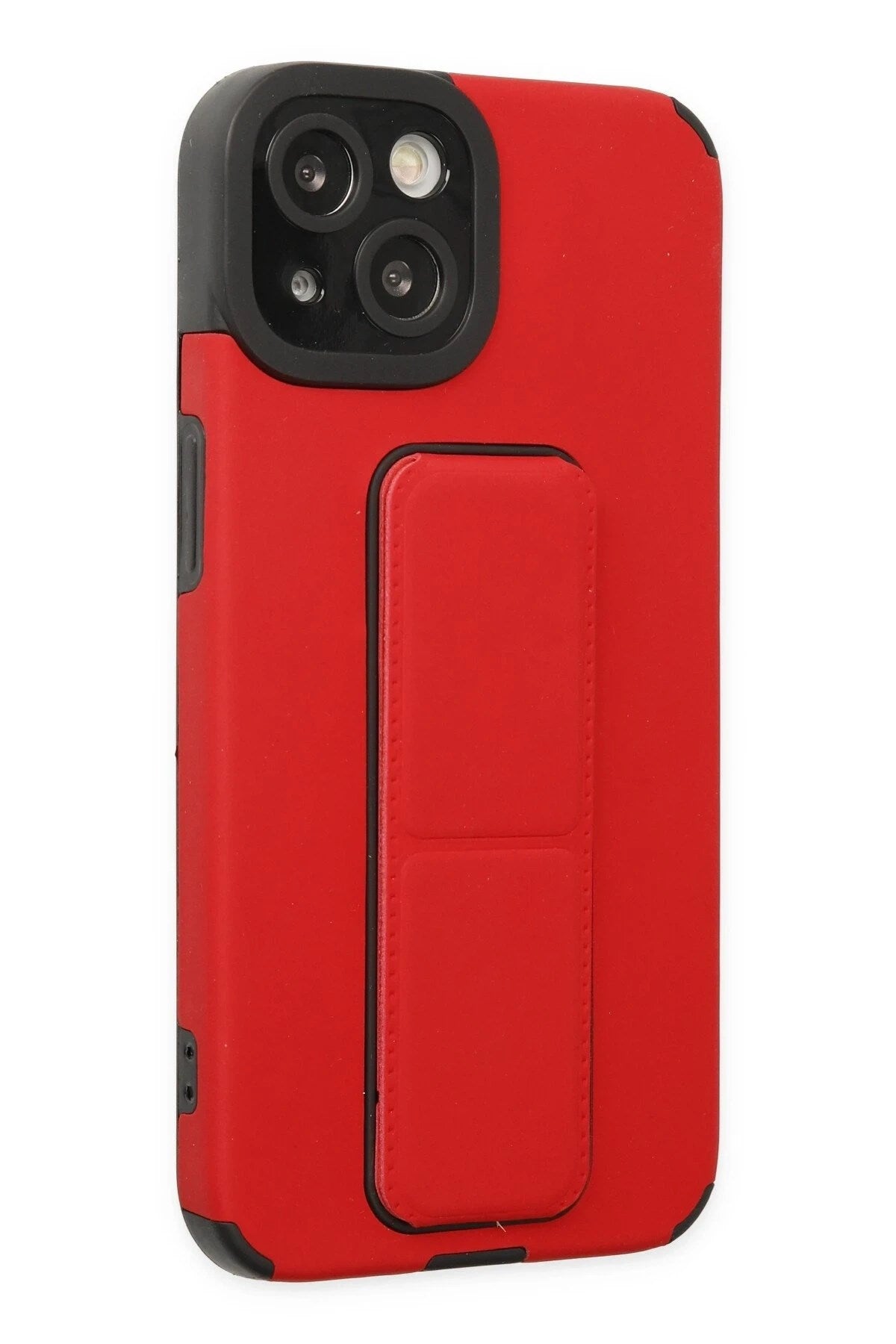Mey İthalat® iPhone 14 Plus Kılıf Mega Standlı Silikon - Kırmızı