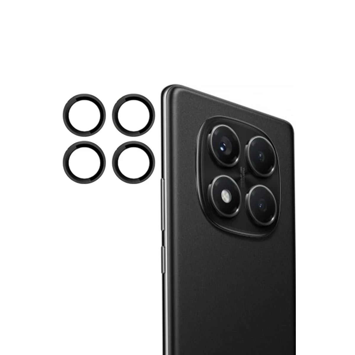 Mey İthalat® Redmi Note 14 Pro 4G PVD Metal Kamera Lens - Siyah