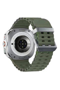 Mey İthalat® Watch 7 Ultra KR417 Rug Silikon Kordon - Koyu Yeşil