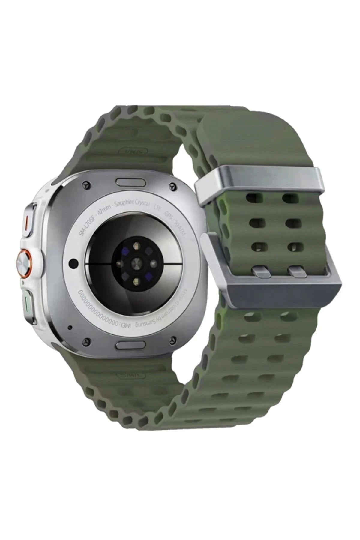 Mey İthalat® Watch 7 Ultra KR417 Rug Silikon Kordon - Koyu Yeşil