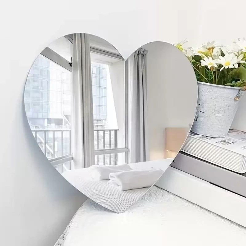 Mey İthalat® 30x30 cm Kırılmaz Pleksi Dekoratif Duvar Aynası - Modern Organik Form 1. Sınıf Akrilik Ayna