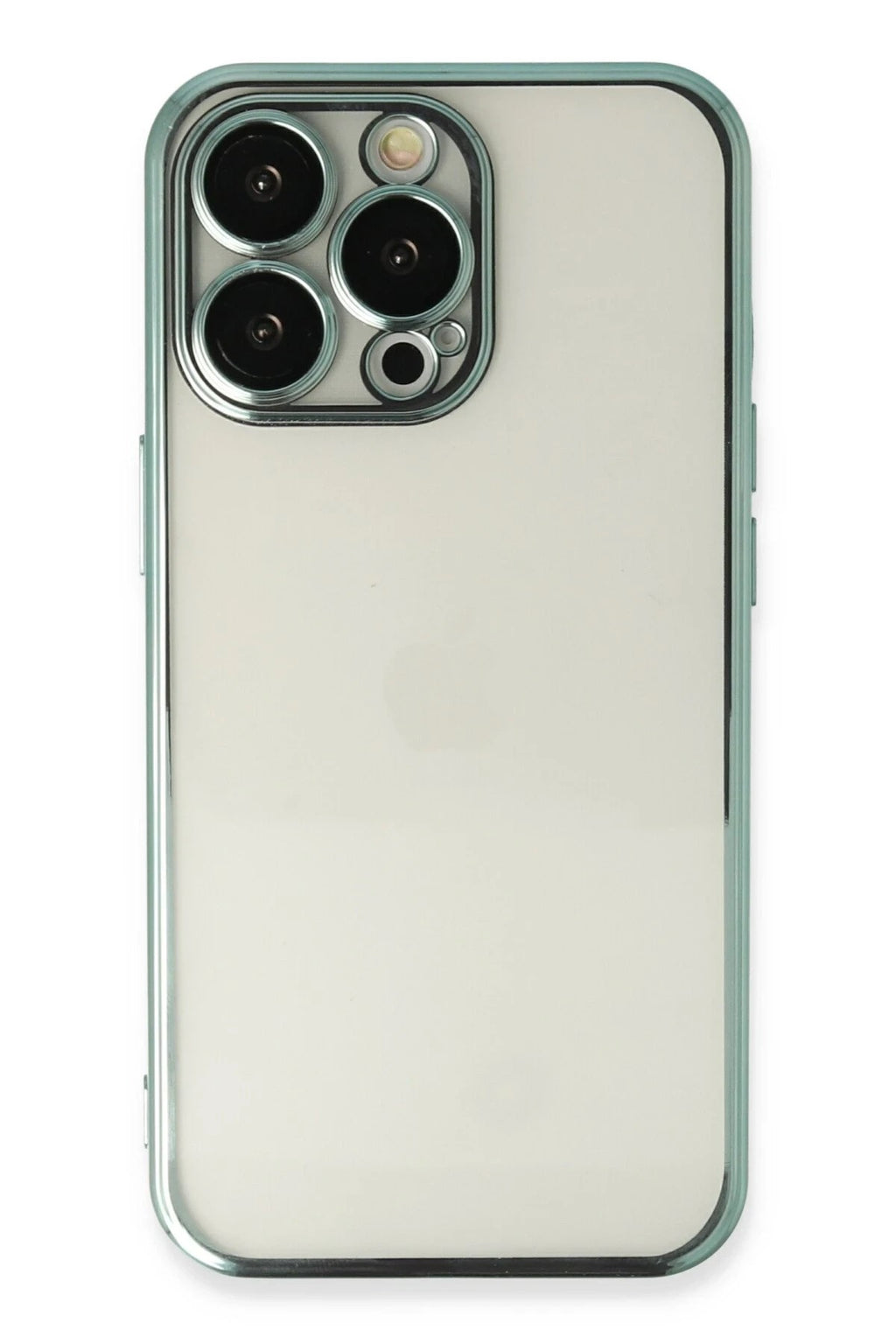 Mey İthalat® iPhone 14 Pro Max Kılıf Lensli Silikon - Yeşil