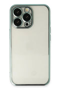 Mey İthalat® iPhone 14 Pro Max Kılıf Lensli Silikon - Yeşil