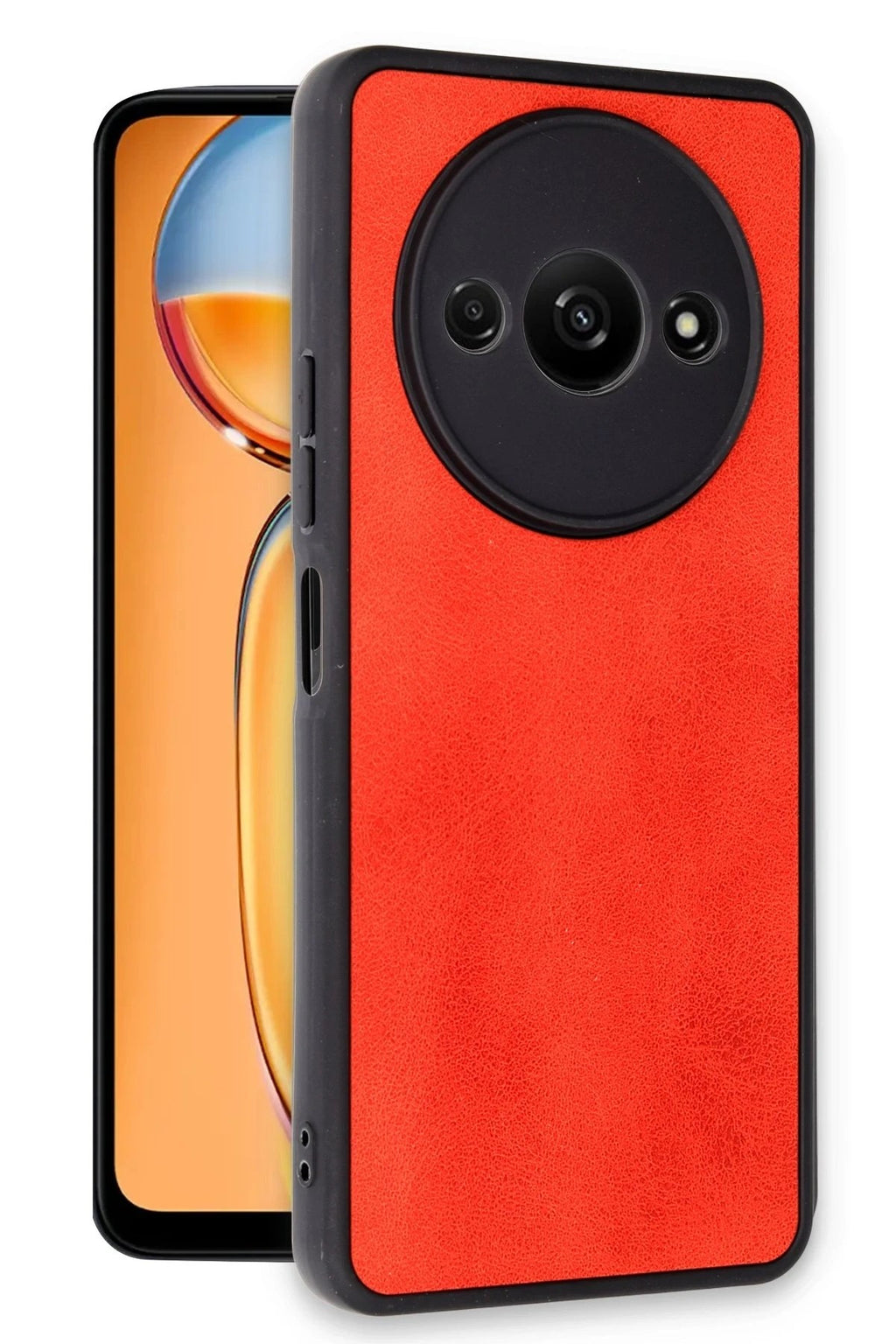 Mey İthalat® Redmi A3 4G Kılıf Aras Deri Kapak - Kırmızı