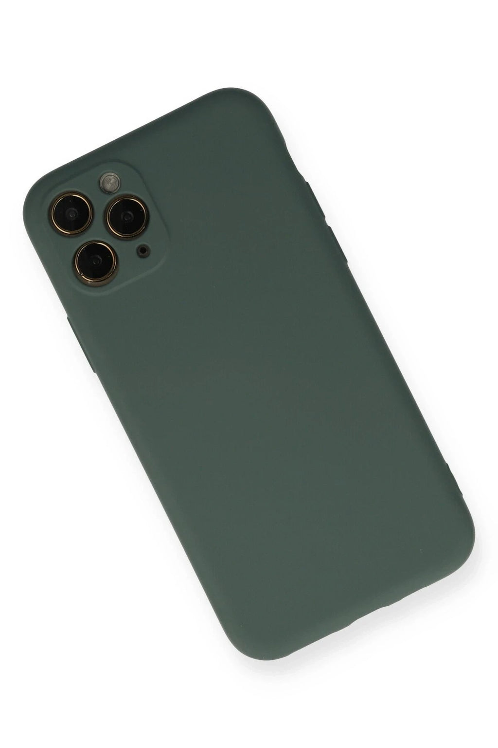Mey İthalat® iPhone 11 Pro Kılıf Nano içi Kadife Silikon - Koyu Yeşil