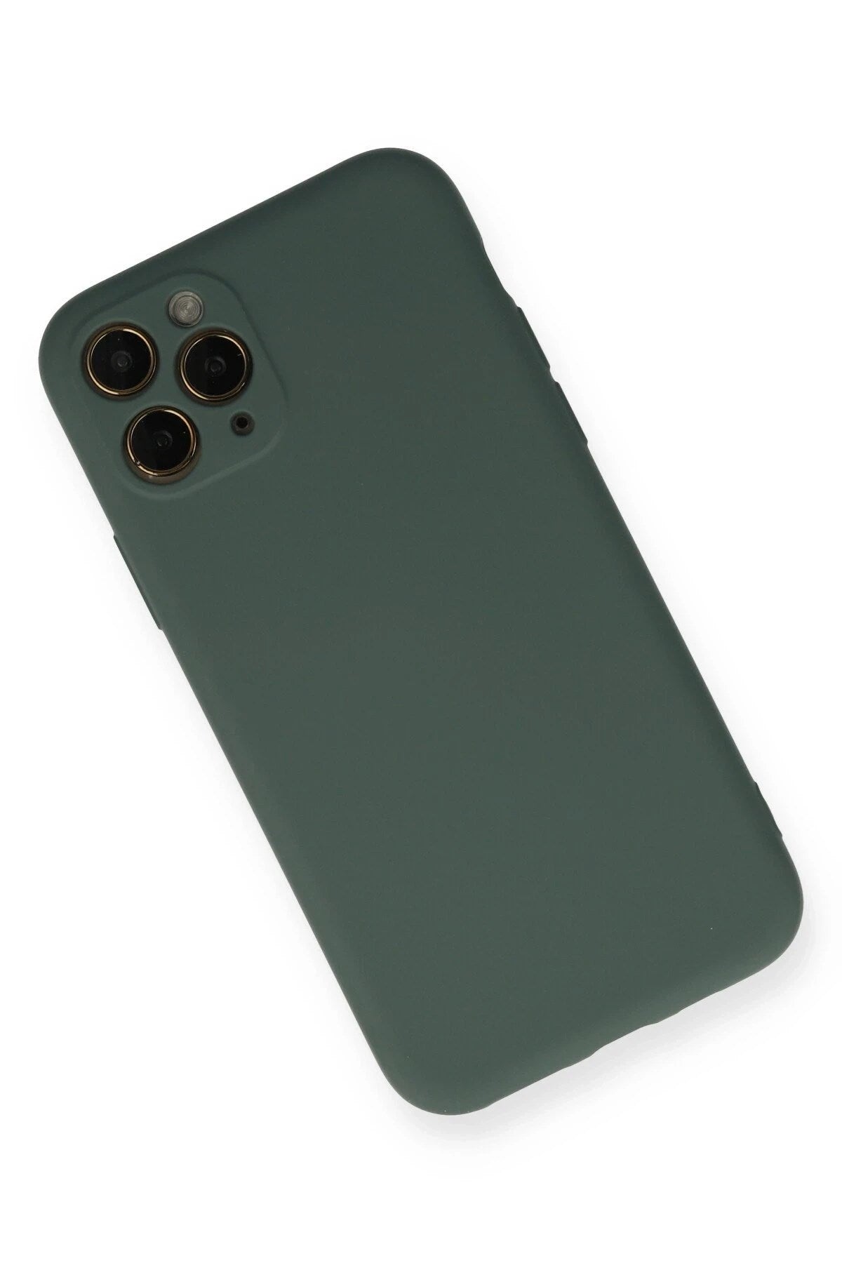 Mey İthalat® iPhone 11 Pro Kılıf Nano içi Kadife Silikon - Koyu Yeşil