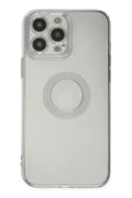 Mey İthalat® iPhone 14 Pro Max Kılıf Santa Lens Silikon - Şeffaf