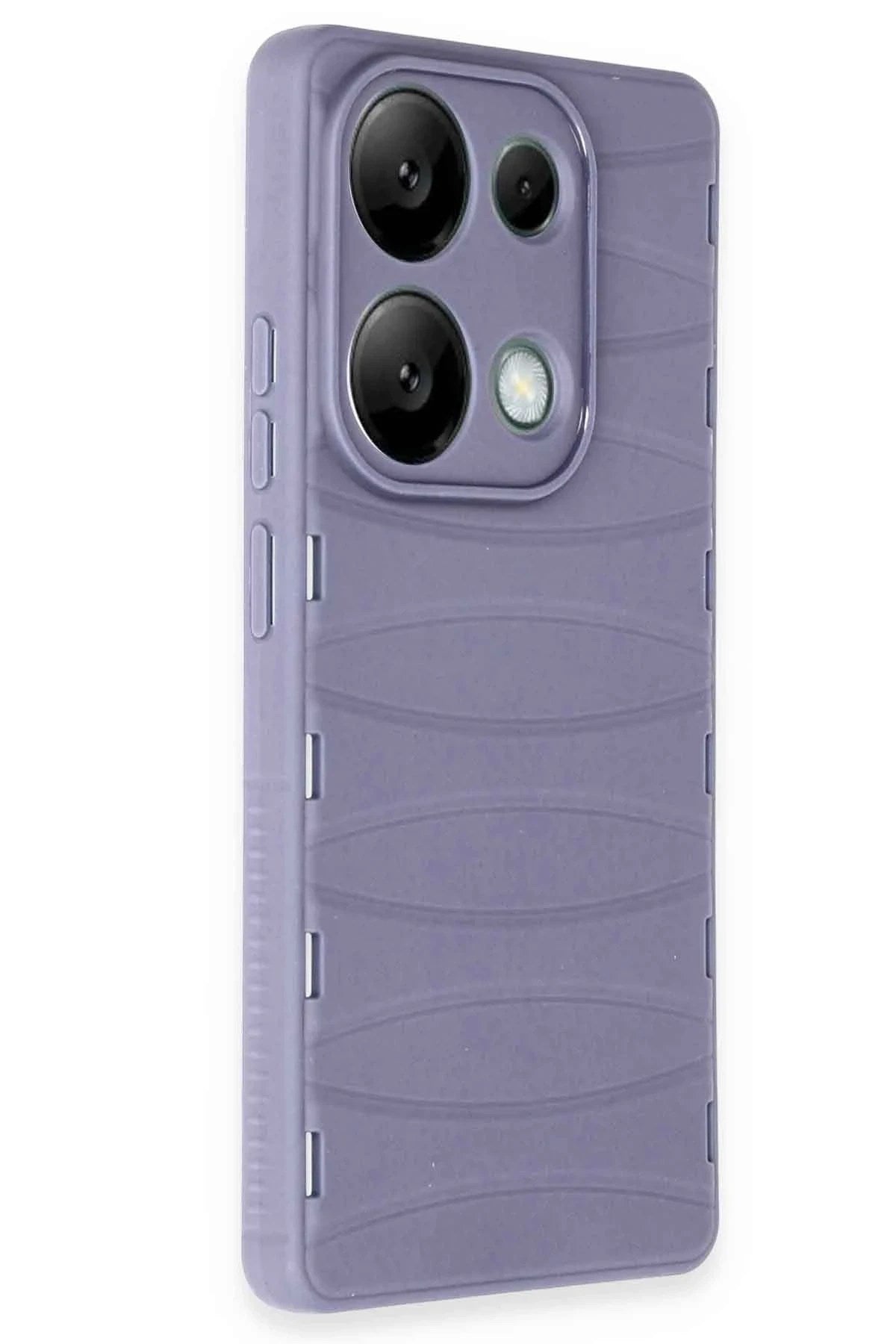 Mey İthalat® Redmi Note 13 Pro 4G Kılıf Bibercas Silikon Kapak - Lila