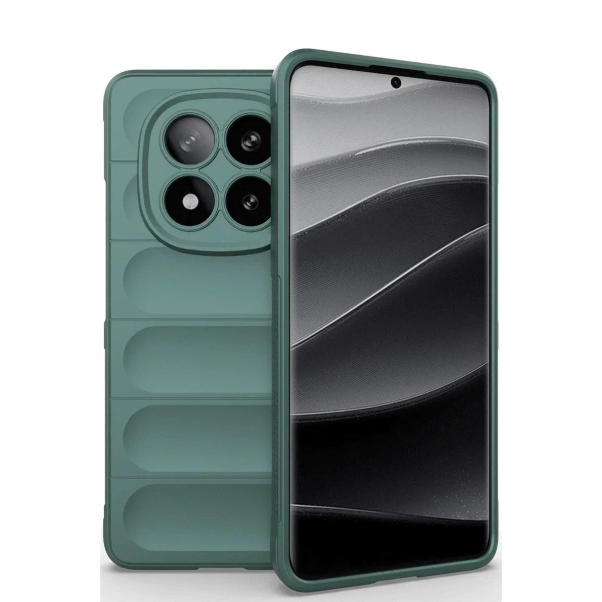 Mey İthalat® Redmi Note 14 Pro 5G Kılıf Optimum Silikon - Koyu Yeşil