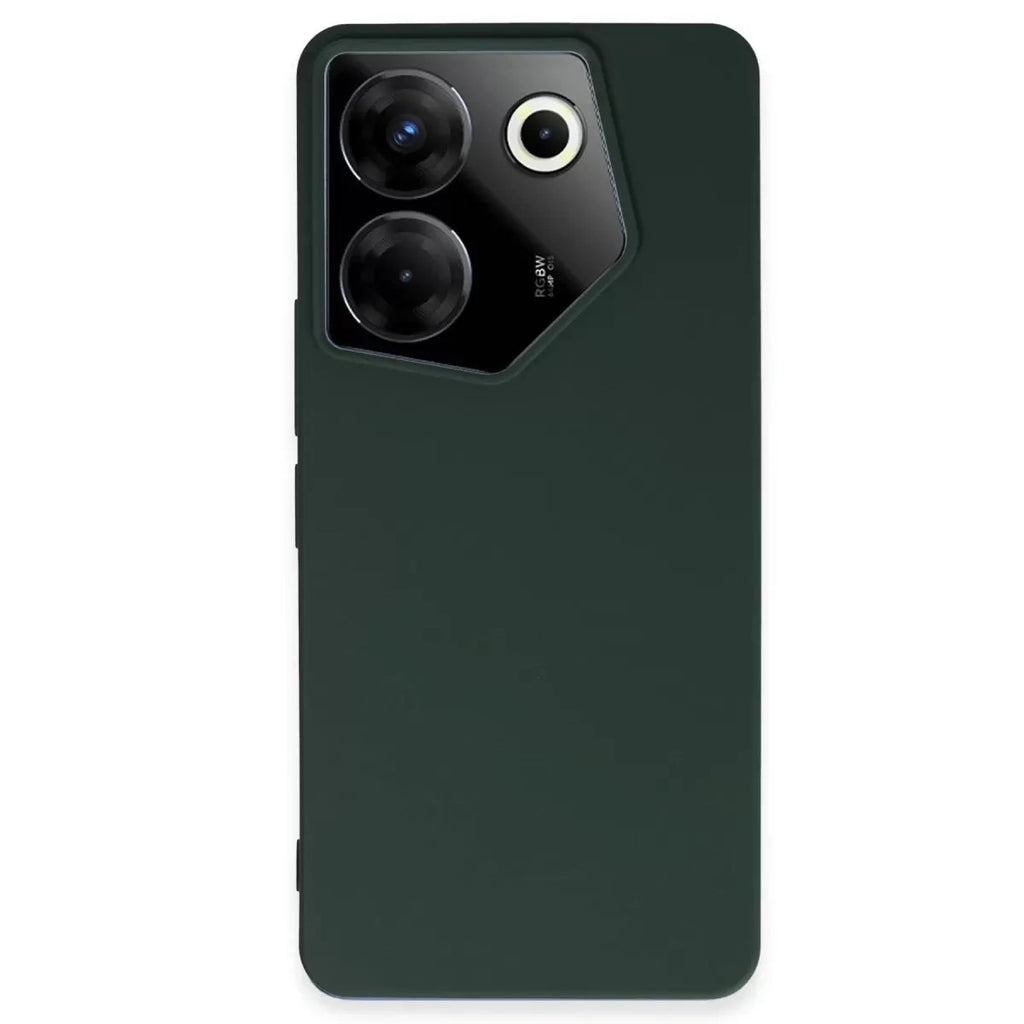 Mey İthalat® Tecno Camon 20 Pro 5G Kılıf First Silikon - Koyu Yeşil