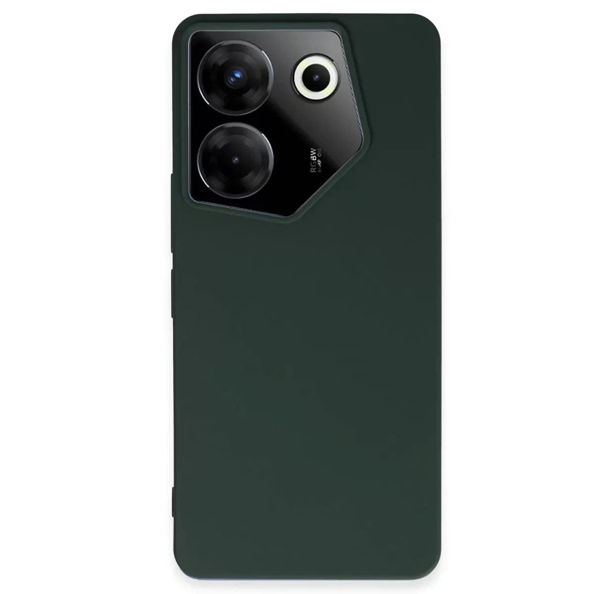 Mey İthalat® Tecno Camon 20 Pro 5G Kılıf First Silikon - Koyu Yeşil