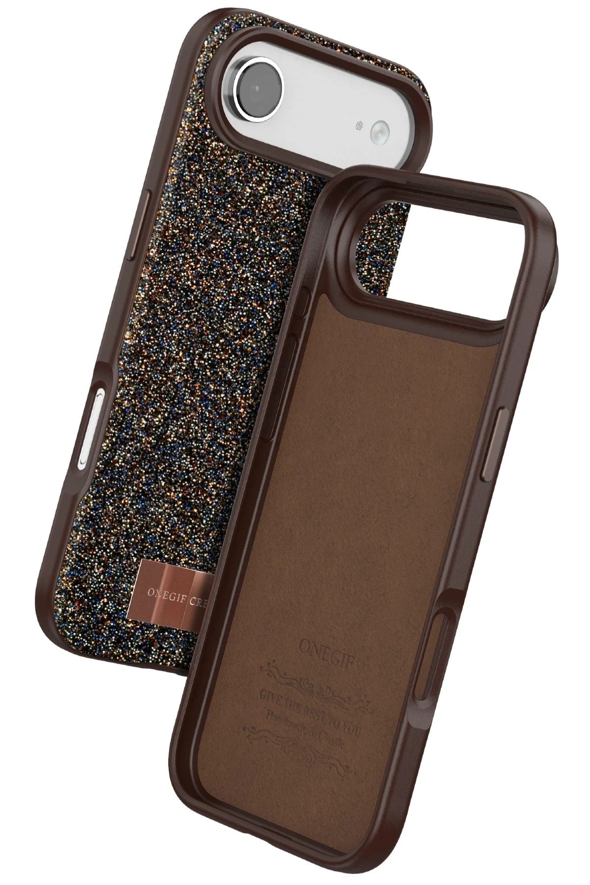 Mey İthalat® iPhone 17 Air Bright Simli Kapak - Gold