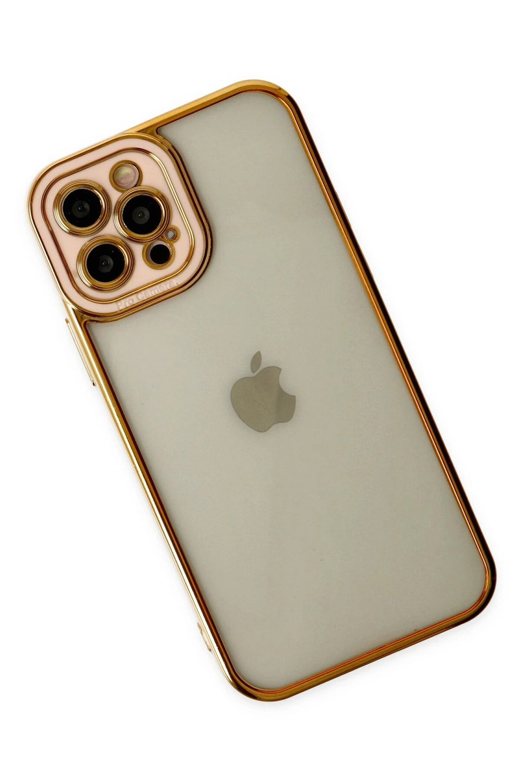 Mey İthalat® iPhone 12 Pro Max Kılıf Liva Lens Silikon - Rose