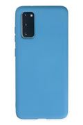 Mey İthalat® Samsung Galaxy S20 Kılıf Nano içi Kadife Silikon - Mavi