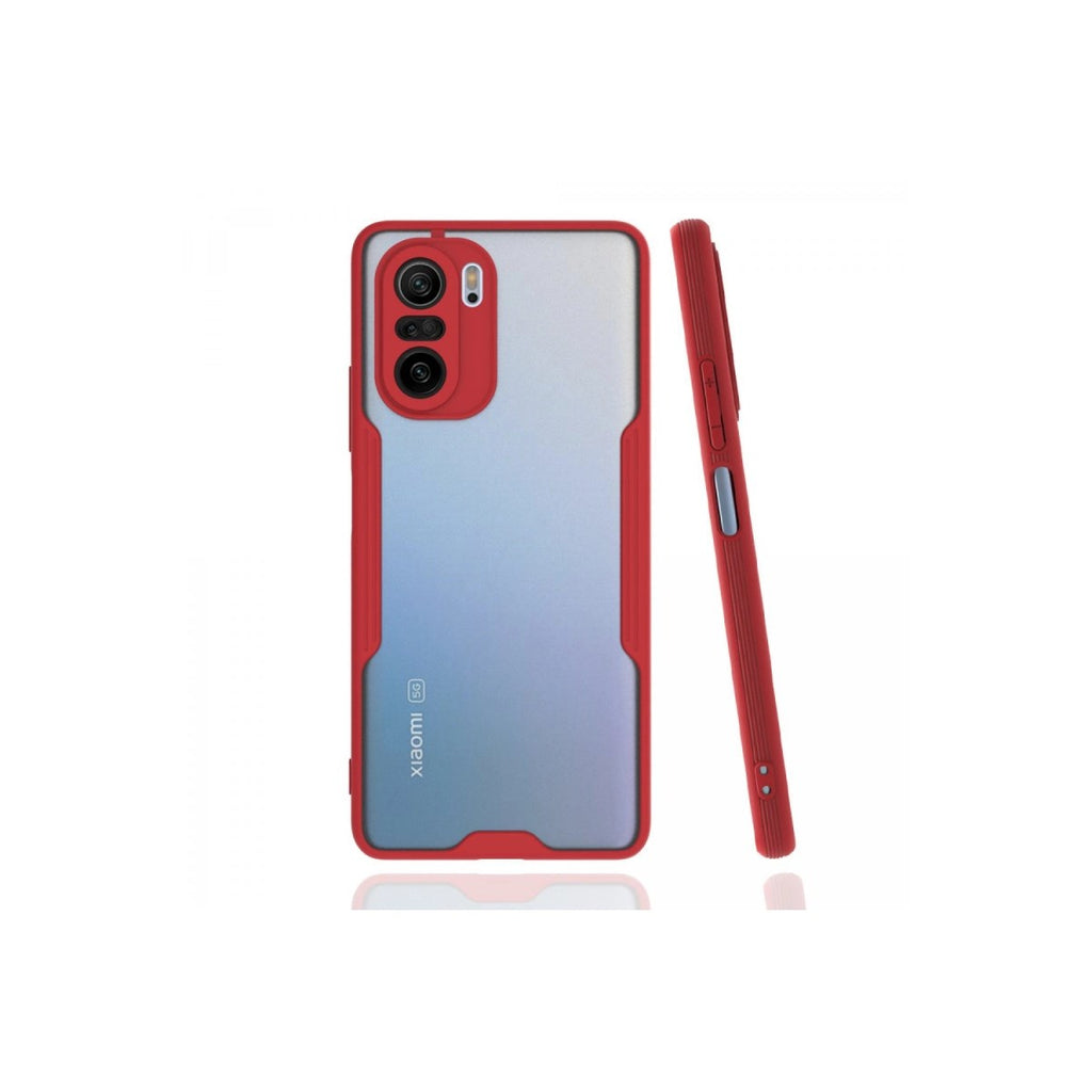 Mey İthalat® Poco F3 Kılıf Platin Silikon - Kırmızı