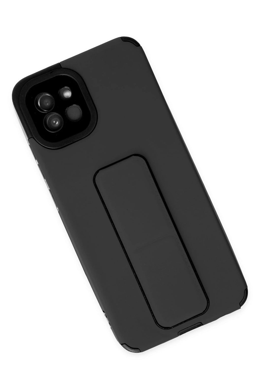 Mey İthalat® Samsung Galaxy A03 Kılıf Mega Standlı Silikon - Siyah