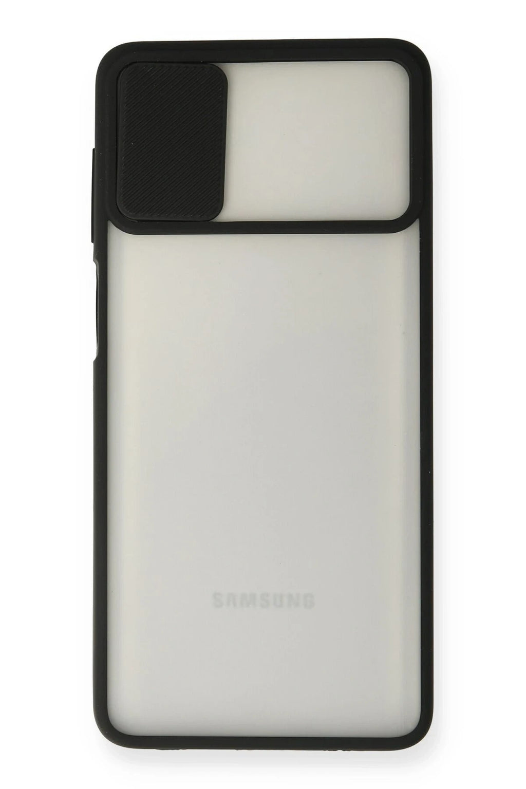 Mey İthalat® Samsung Galaxy M51 Kılıf Palm Buzlu Kamera Sürgülü Silikon - Siyah