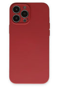 Mey İthalat® iPhone 13 Pro Kılıf Nano içi Kadife Silikon - Kiremit