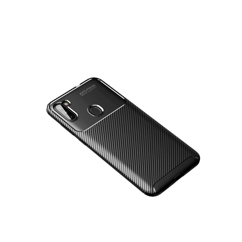 Mey İthalat® Samsung Galaxy A11 Kılıf Auto Focus Karbon Kapak - Siyah