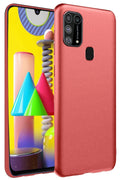 Mey İthalat® Samsung Galaxy M31 Kılıf Nano içi Kadife Silikon - Kiremit